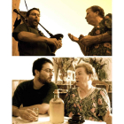 Imagen de Rodrigo Martínez tocando la gaita mientras Aurora González canta, y una de esas sobremesas en las que el músico tanto aprende de su abuela.