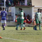 Los jugadores virginianos celebran uno de sus goles. FERNANDO OTERO