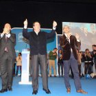 Herrera, con los candidatos de Valladolid, ayer.