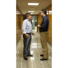 Francisco Fernández y Javier Chamorro, en una imagen de archivo en el Ayuntamiento.