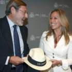 Jiménez y Lissavetzki, durante el acto de la firma de dos convenios.