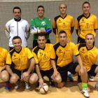 Formación del equipo del Academia Básica del Aire que disputa la Liga Antibióticos.