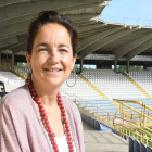 Natividad Alvarado ‘Natichu’, consejera delegada de la Cultural, en el estadio Reino de León. J. CASARES
