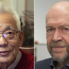 Los climatólogos Syukuro Manabe  (izquierda)  y James Hansen, galardonados con el premio Fronteras del Conocimiento en Cambio Climático.