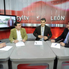 Germán Gavela, Enrique Busto, Roberto Núñez y Pablo R. Lago, en un momento de la tertulia de El Filandón.