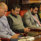 José Antonio Díez, Francisco Gutiérrez e Iván García del Blanco, en el pleno.