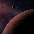 Ilustración de la estrella HIP 12961 y su exoplaneta HIP 12961b. NSA