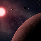 Reproducción de una imagen artística sin fecha cedida por la Nasa que muestra el sistema planetario. NASA