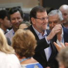 El presidente Rajoy, en la clausura la 21 interparlamentaria del PP celebrada en Guadalajara este sábado.
