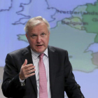 Olli Rehn fue el encargado de ofrecer los datos.