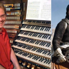 El organista alemán Philipp Maximiliam Pelster y una imagen de Charlton Heston en la película ‘El Cid’.
