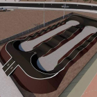 Recreación del futuro circuito deportivo, que tendrá desniveles de hasta 1,2 metros de altura. DL