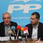 Juan Elicio Fierro y Reiner Cortés, ayer.