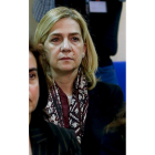 La infanta Cristina en el banquillo de los acusados.