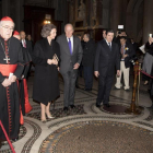 Los reyes eméritos de España Juan Carlos I y Sofía, durante su asistencia a la inauguración de la nueva iluminación de la Basílica de Santa María la Mayor, una de las cuatro basílicas papales de Roma