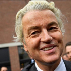 Geert wilders en un acto electoral esta semana en la localidad de Heerlan.