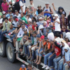 Miles de centroamericanos -en su mayoría hondureños y salvadoreños- llegaron a México para tratar de cruzar hacia Estados Unidos.