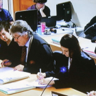 Imagen tomada del circuito cerrado de televisión de la sala donde se celebra el juicio.