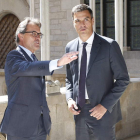 Artur Mas recibió ayer en el Palau de la Generalitat al líder del PSOE, Pedro Sánchez.