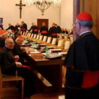 La primera congregación general de cardenales en en el Vaticano