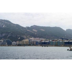 Vista de la bahía de Algeciras, con el peñón de Gibraltar al fondo.