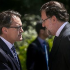 Mas y Rajoy, en mayo del 2015.