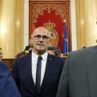 El político de ERC preso Raül Romeva, en el Senado.