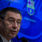 Josep Maria Bartomeu, durante una rueda de prensa en el Camp Nou.