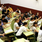 Varios estudiantes de la Universidad de León