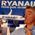 El presidente de la compañía Ryanair, Michael OLeary, al inicio de una rueda de prensa en Madrid