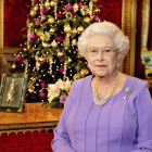 La Reina Isabel II en un momento de su discurso.