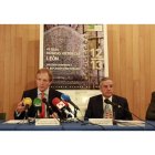 Antonio Moral, director del CNDM, Miguel Ángel Recio, director del Inaem, el alcalde, Emilio Gutiérrez, y el rector, José Ángel Hermida.