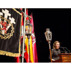 Aurora García Martín, durante el Pregón de la Semana Santa que pronunció ayer en el Auditorio. F. OTERO PERANDONES