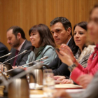 Pedro Sánchez en la reunión del grupo parlamentario del PSOE  en el Congreso de los Diputados.