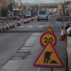 Estado en el que se encuentran las obras en la avenida de Galicia en Ponferrada. ANA F. BARREDO