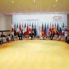 Vista general del 'retiro' de los dirigentes del G20 para hablar sobre lucha contra el terrorismo.