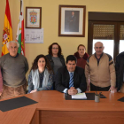 Representantes de las asociaciones, en el Ayuntamiento. MEDINA