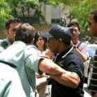 Luigi D.G a la salida del juicio, en la Audiencia de Tarragona