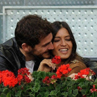 Iker Casillas besando a Sara Carbonero.