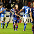 La Deportiva celebra la clasificación en la eliminatoria ante el Eibar del 12 de octubre del 2011.