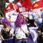 La manifestación recorrió las calles más céntricas de la ciudad hasta la Catedral en un tono festivo y reivindicativo