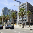 Una promoción de pisos en venta en Barcelona, el pasado 5 de agosto.