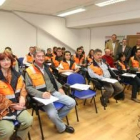 Pérez Lamo, segundo por la izquierda al lado de la puerta, inauguró las instalaciones ayer