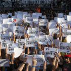 Manifestación para pedir la libertad de Sànchez y Cuixart. T. ALBIR