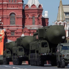 Misiles balísticos rusos en el desfile del Día de la Victoria celebrado en Moscú el pasado mes de mayo.