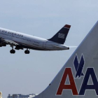 Aviones de U.S. Airways y American Airlines.