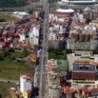 Vista área de la ciudad a la altura de la avenida Fernández Ladreda y sus alrededores