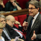 Mas, en la sesión de control al gobierno catalán.