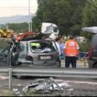 Estado en el que quedó el coche en el que circulaba el matrimonio fallecido con su hija