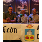 Juan Carlos Franco, Macías y Reguera, en la presentación.